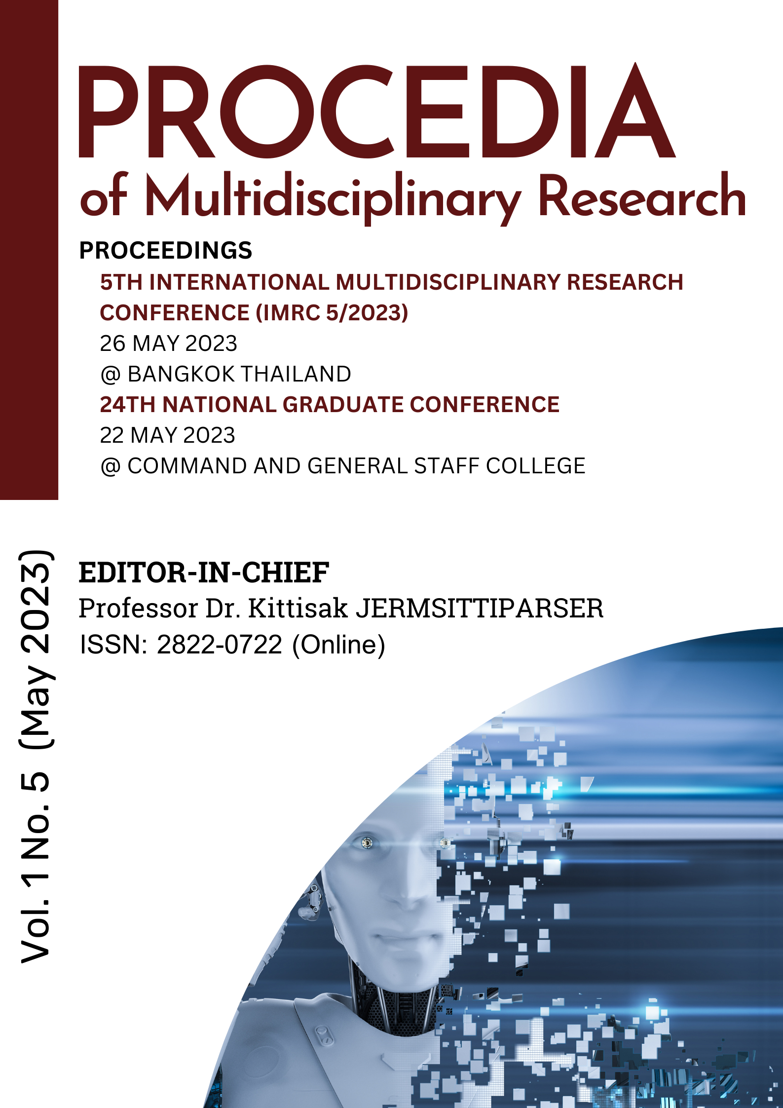 					View Vol. 1 No. 5 (2023): Procedia of Multidisciplinary Research (May 5/2023)
				