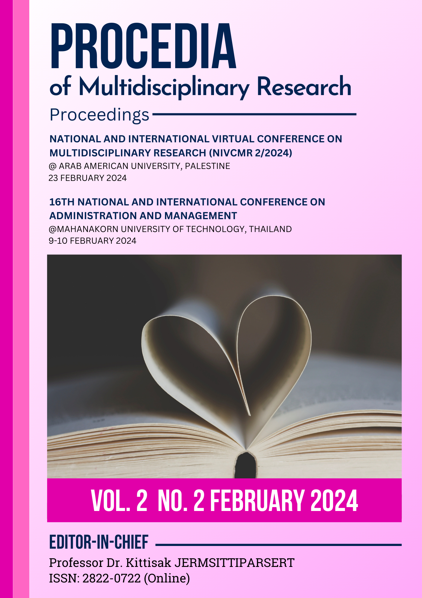 					View Vol. 2 No. 2 (2024): Procedia of Multidisciplinary Research (February 2/2024)
				