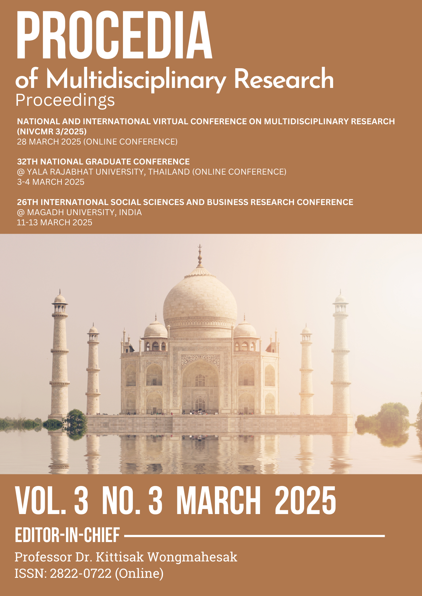 					View Vol. 3 No. 3 (2025): Procedia of Multidisciplinary Research (March 3/2025)
				